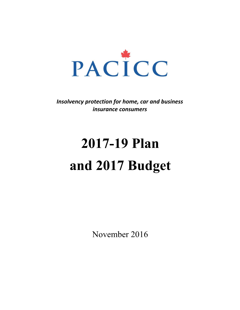 The PACICC Strategic Plan for 2004 to 2006