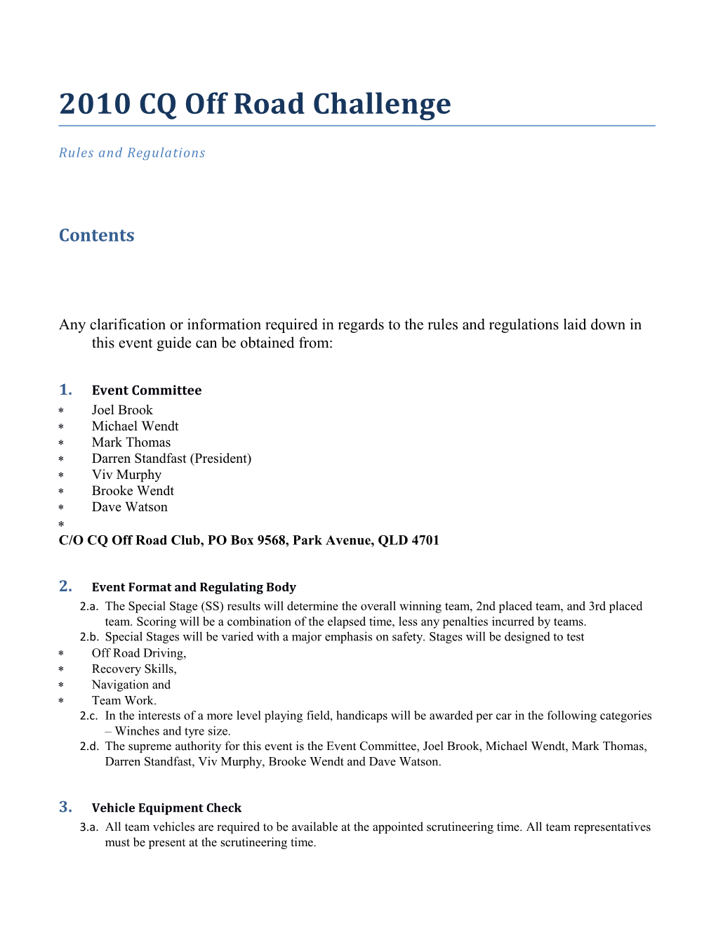 2010 CQ Off Road Challenge