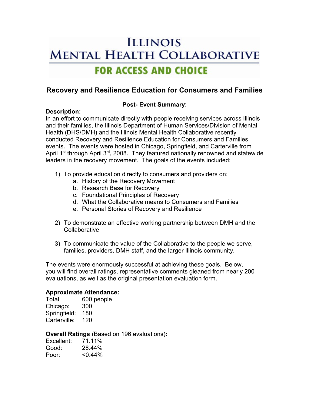 Illinois Mental Health Collaborative for Access and Choice