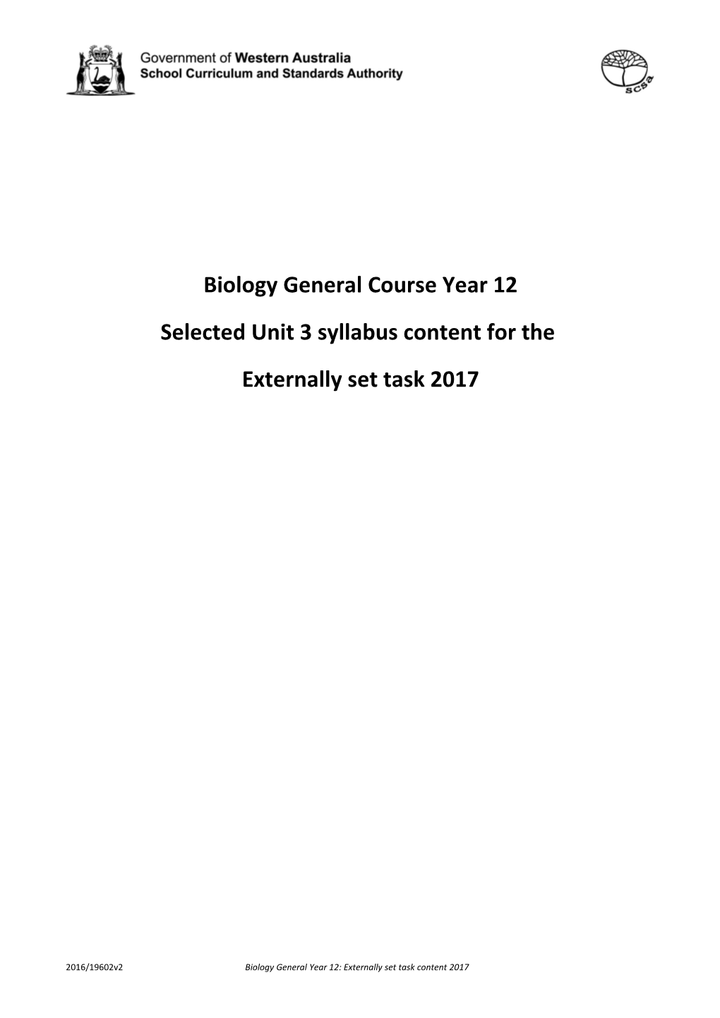 Biology General Course Year 12