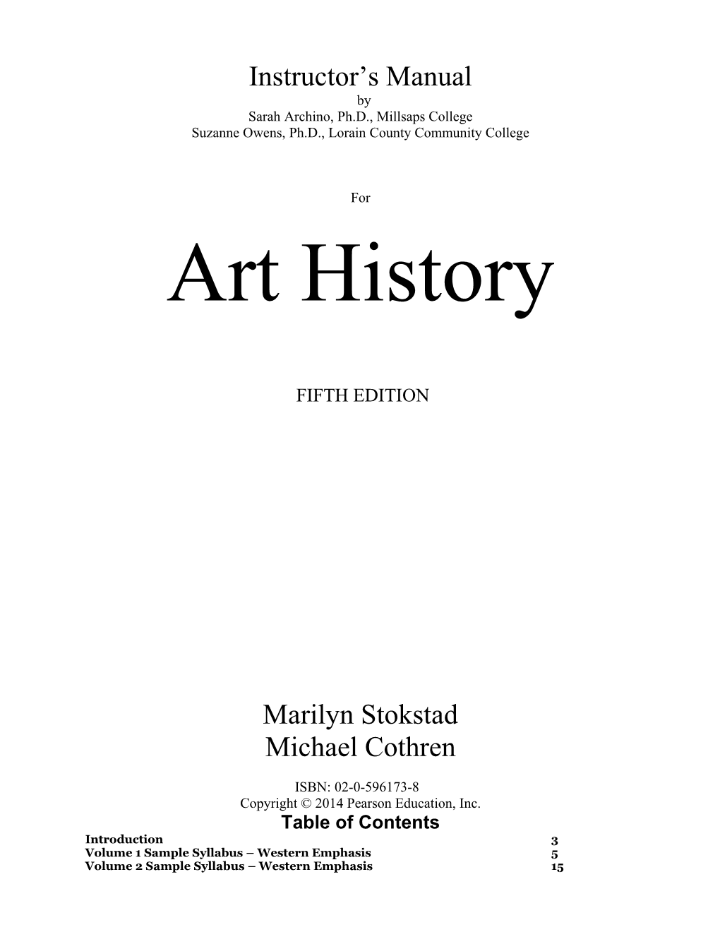 Full File at Solution-Manual-For-Art-History-Volume-1,-5E