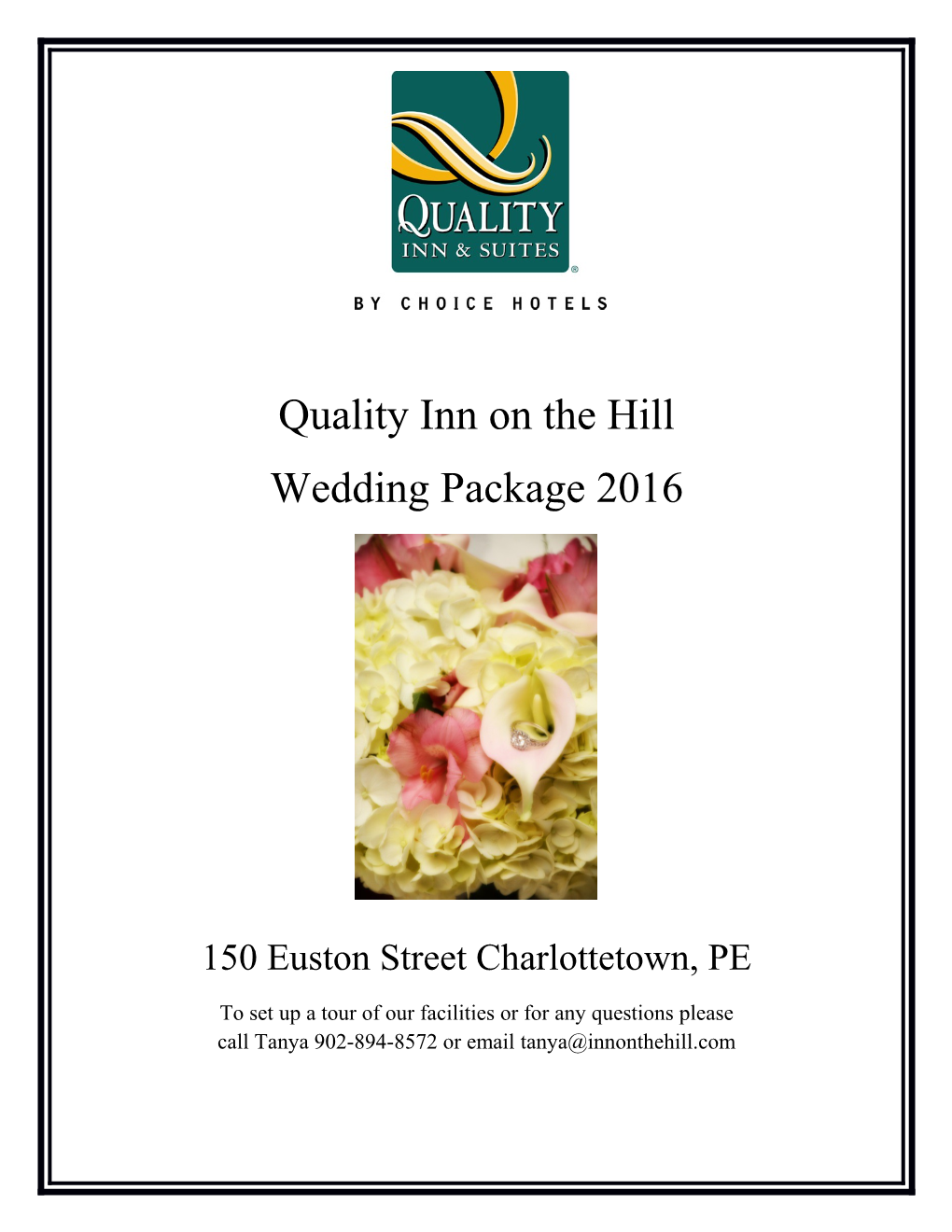 Wedding Package 2016 Quality Inn on the Hill