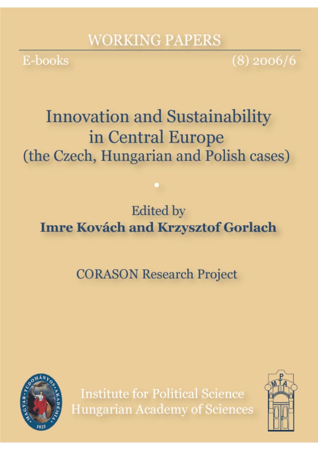 Innovation and Sustainibility in Central Europe