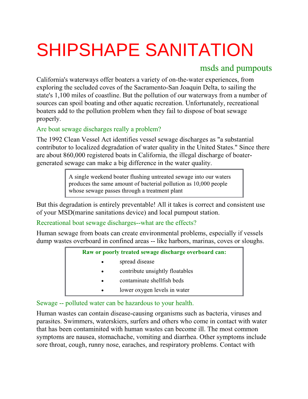 Shipshape Sanitation