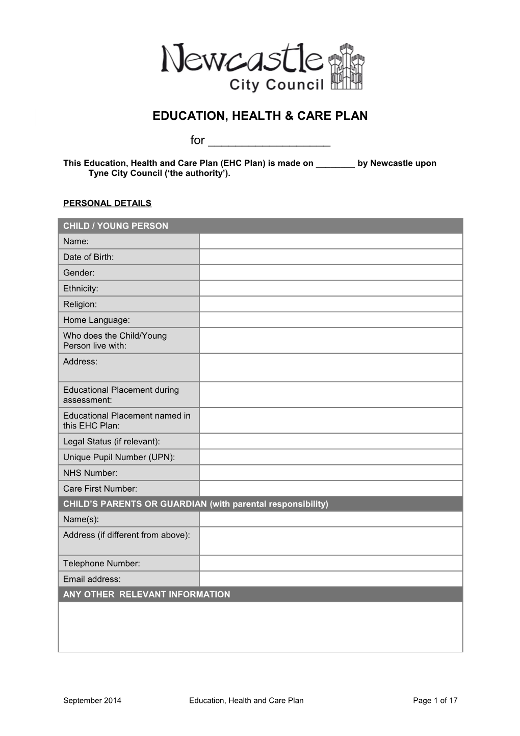 Education, Health & Care Plan