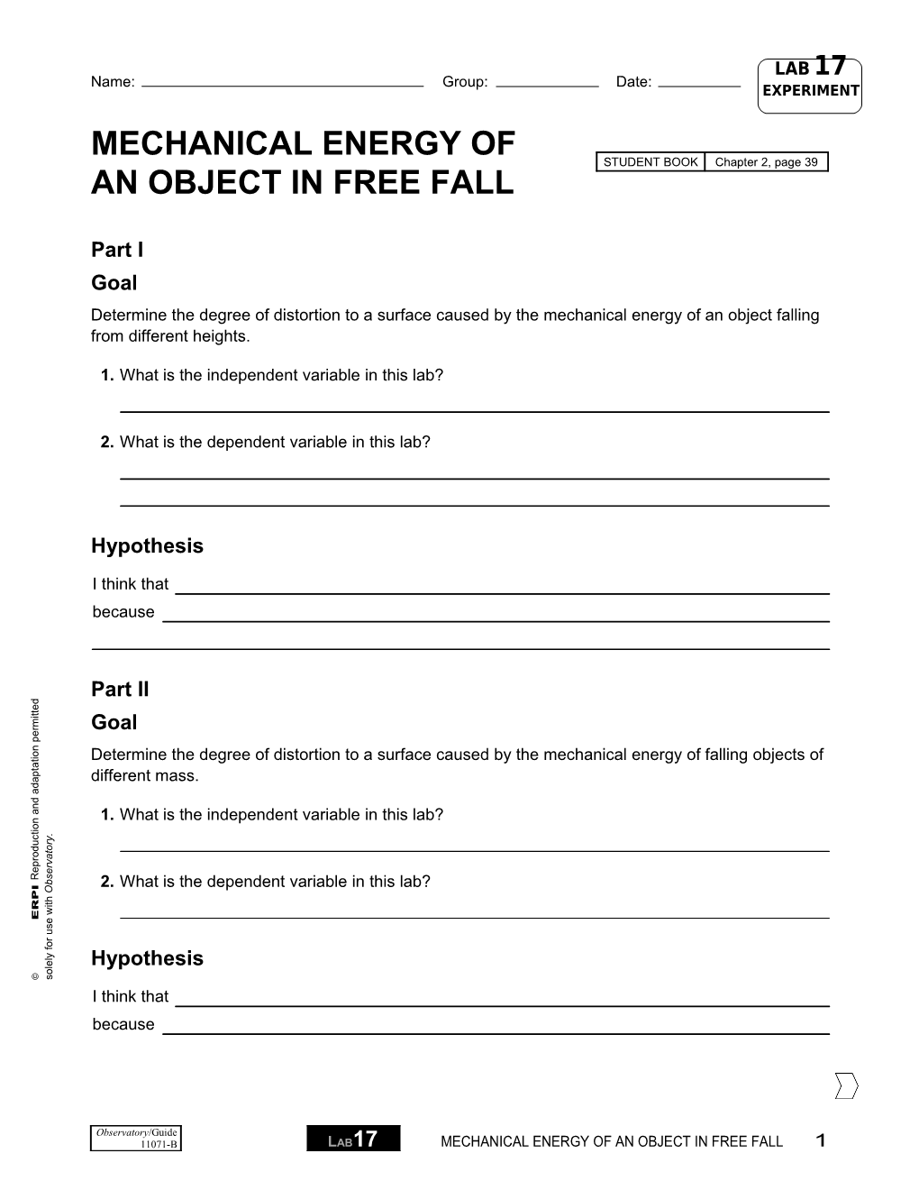 Mechanical Energy Of