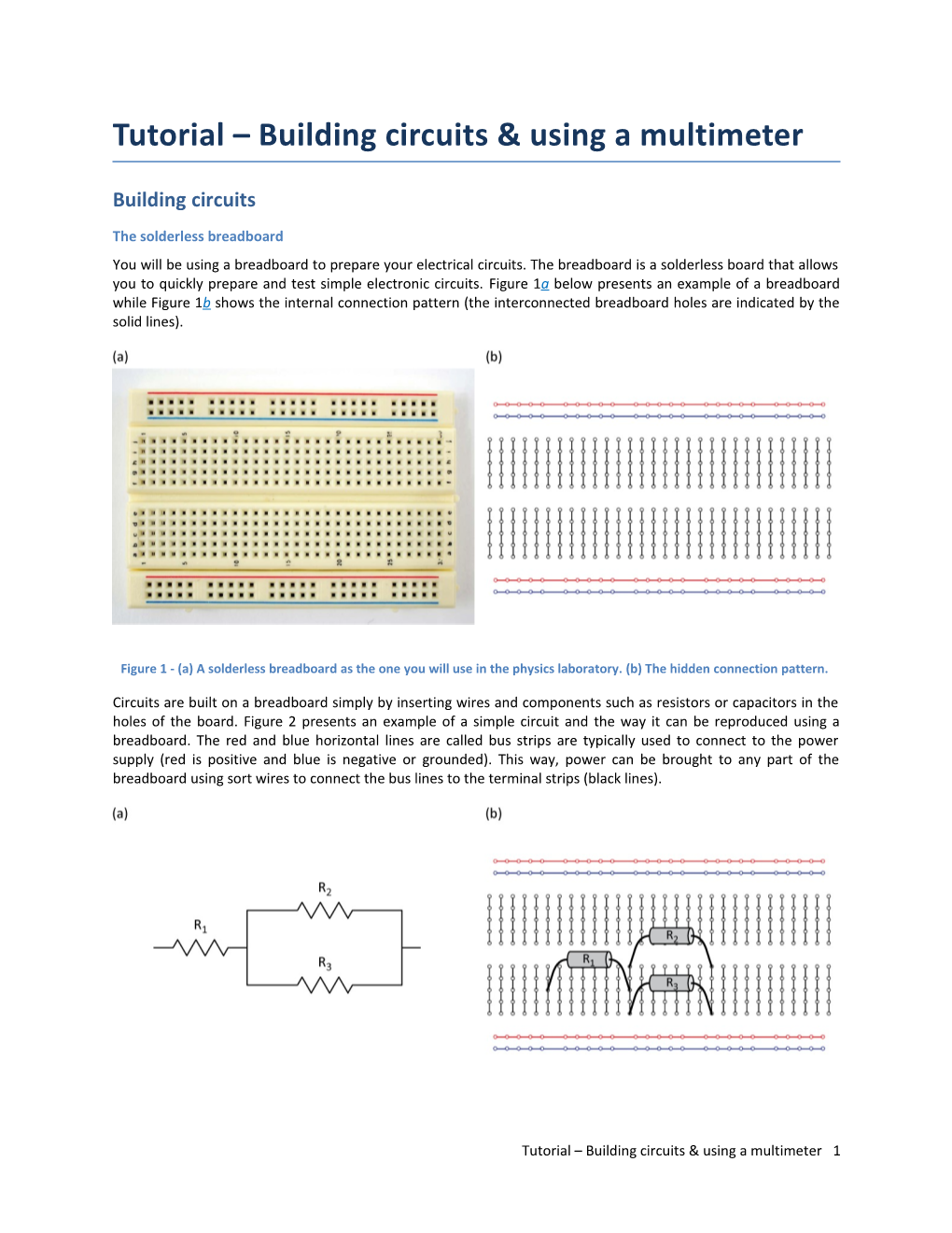 Tutorial Building Circuits & Using a Multimeter