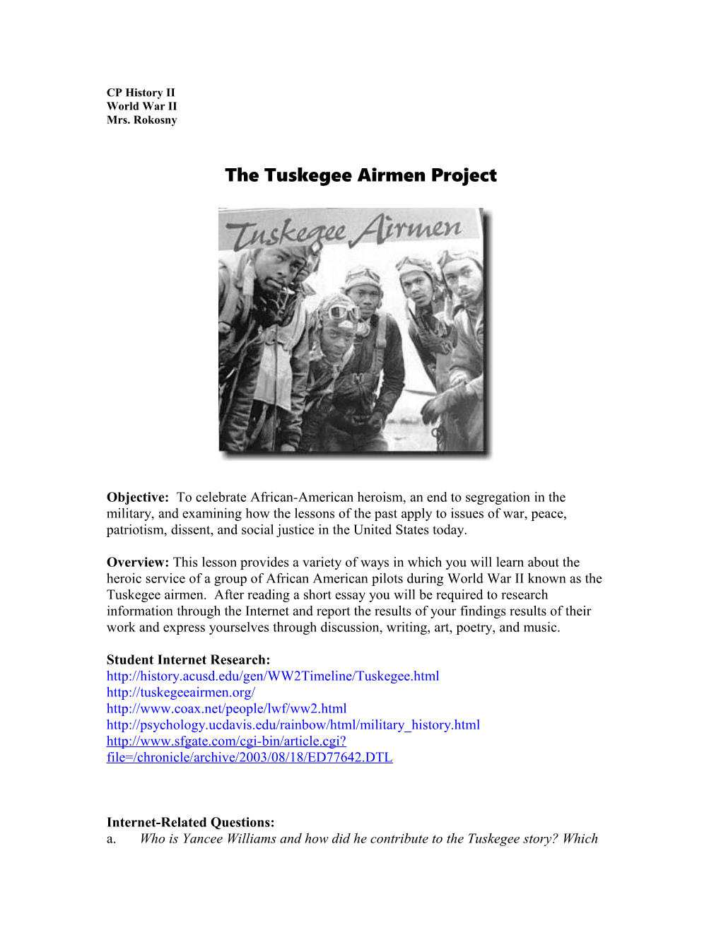 The Tuskegee Airmen Project