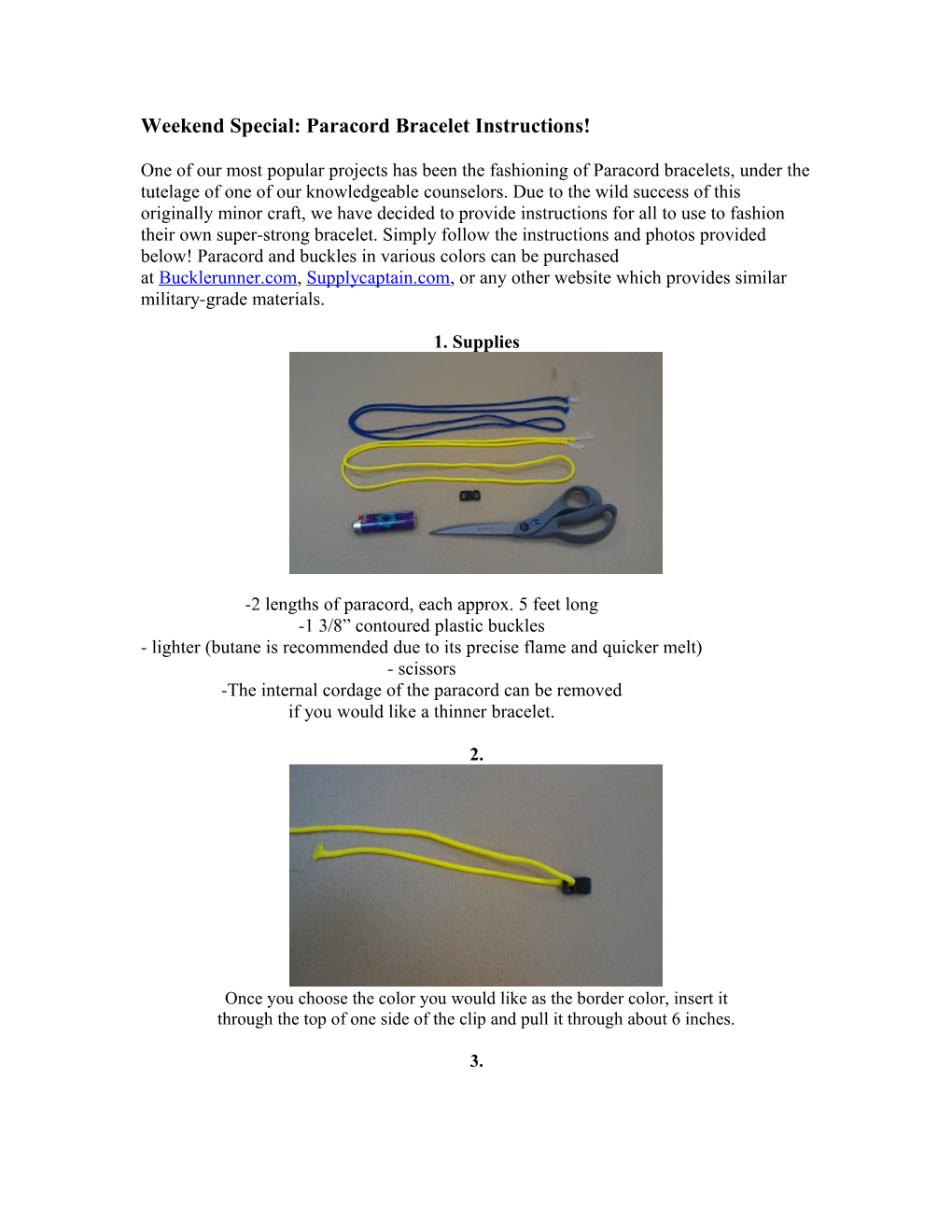 Weekend Special: Paracord Bracelet Instructions