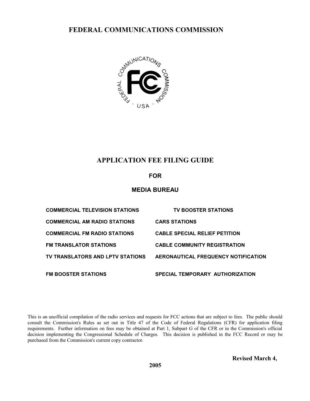 Application Fee Filing Guide