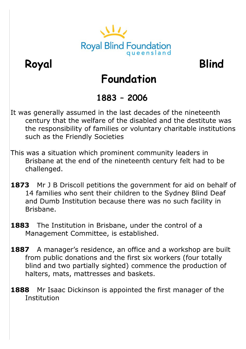 Royal Blind Foundation