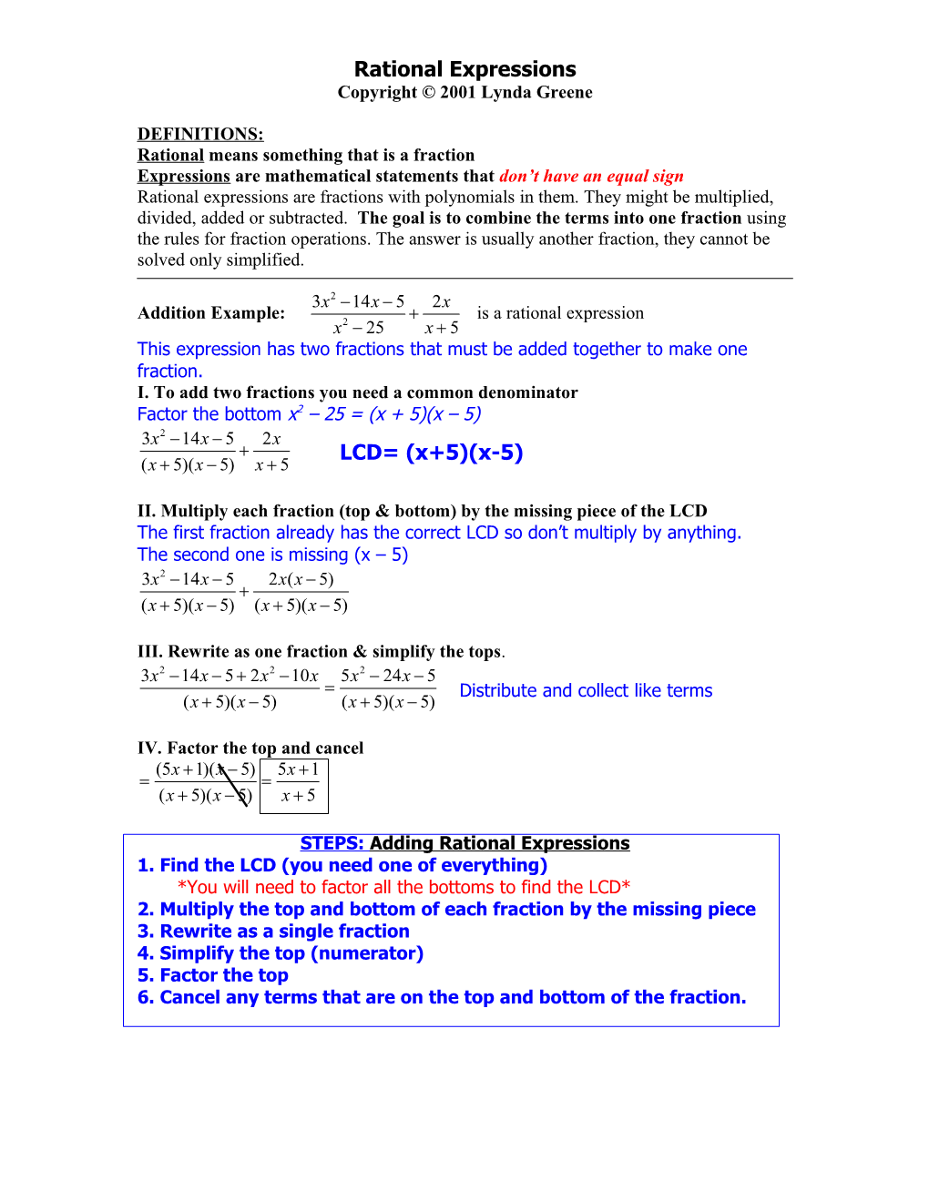 Rational Means Something That Is a Fraction