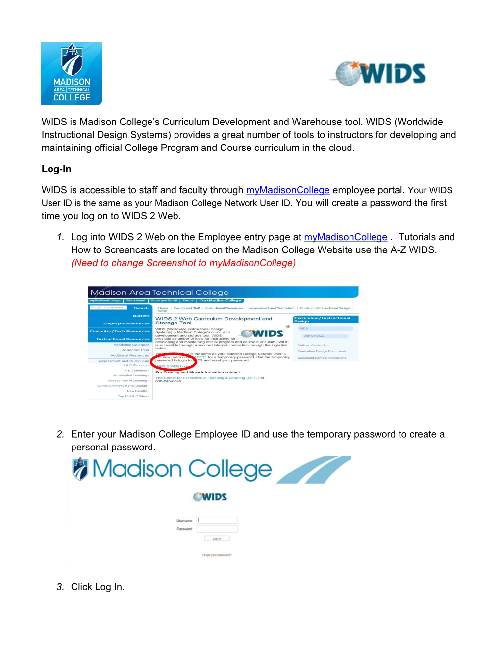 Widsis Madison College S Curriculum Development and Warehouse Tool.WIDS (Worldwide Instructional