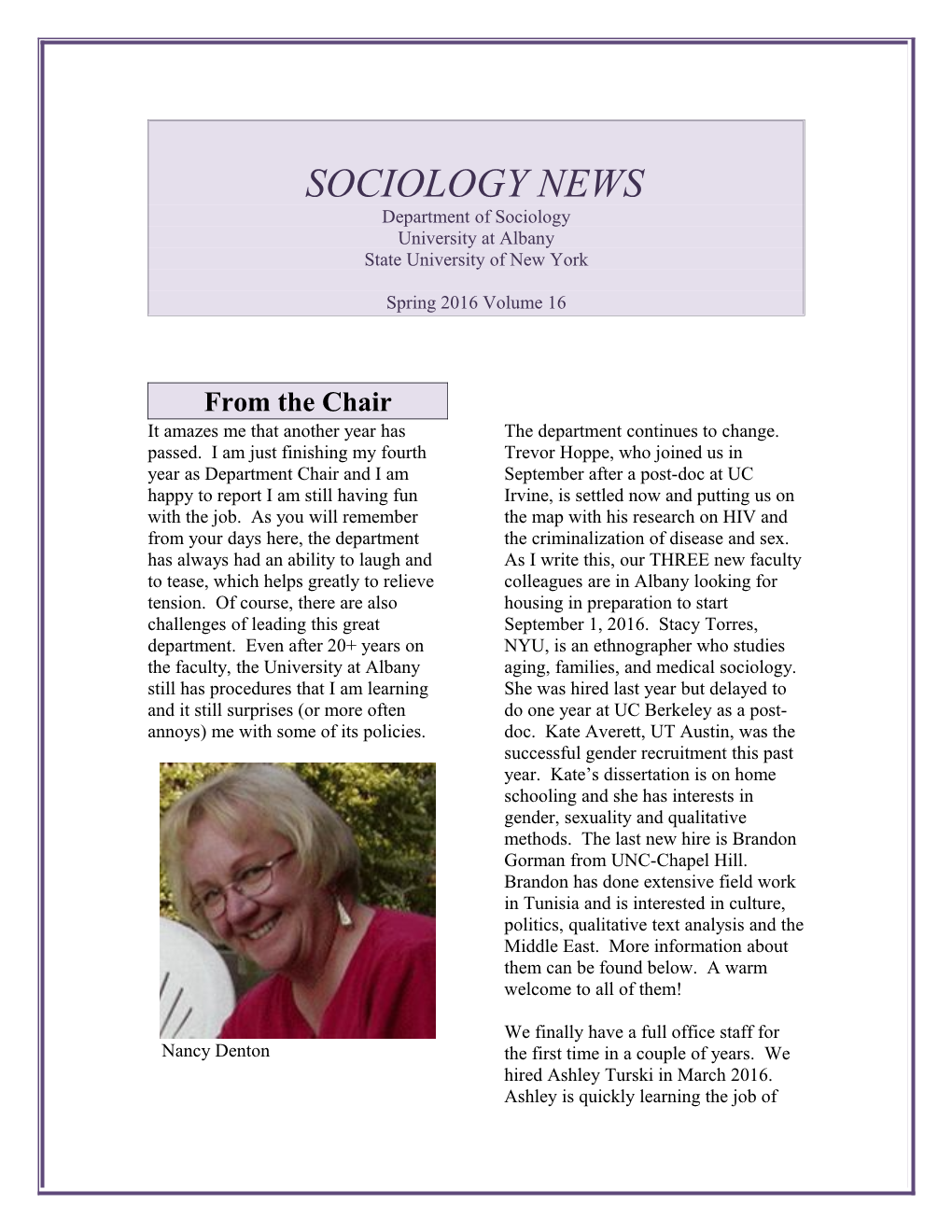 Sociology News