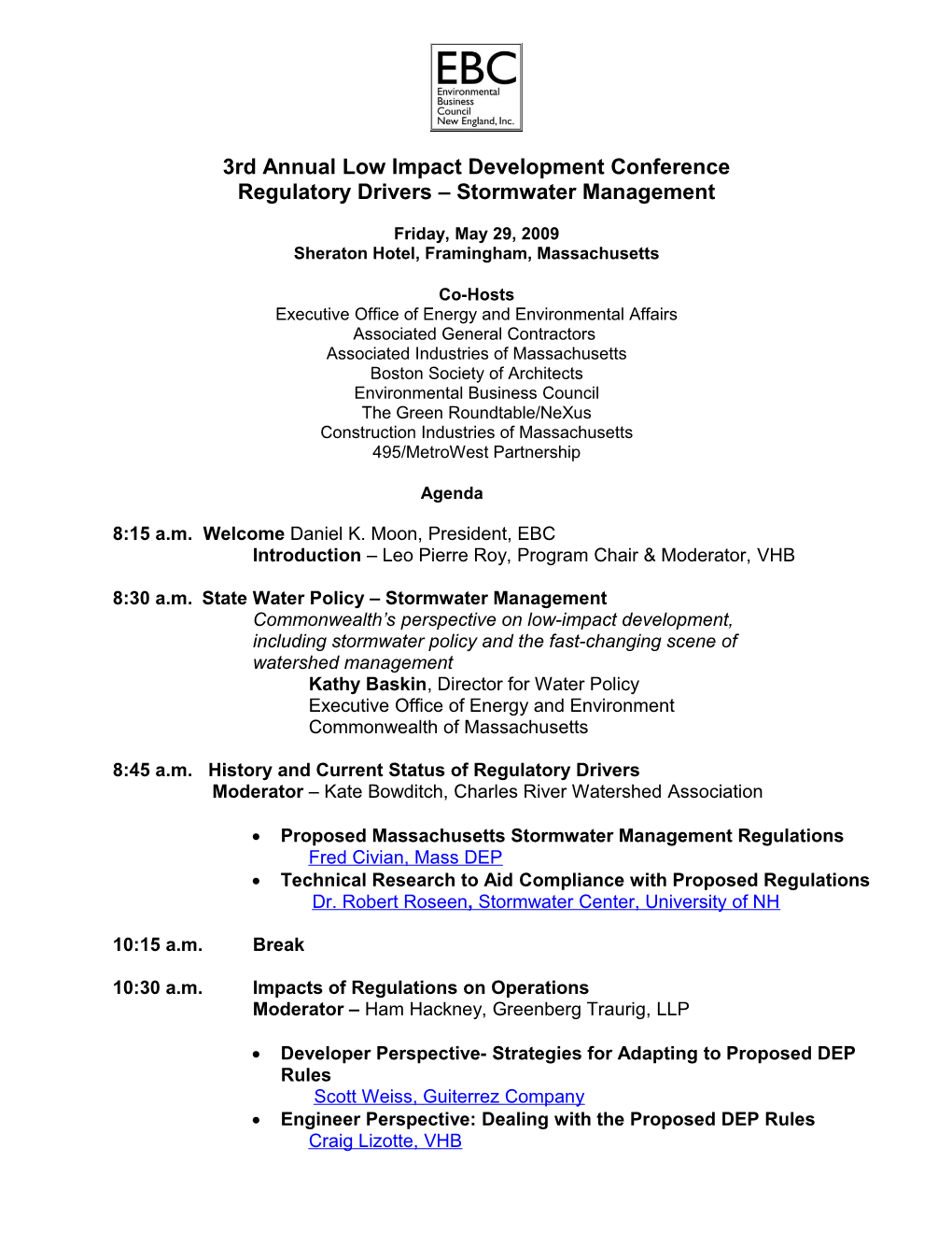 3Rd Annual Low Impact Development Conference