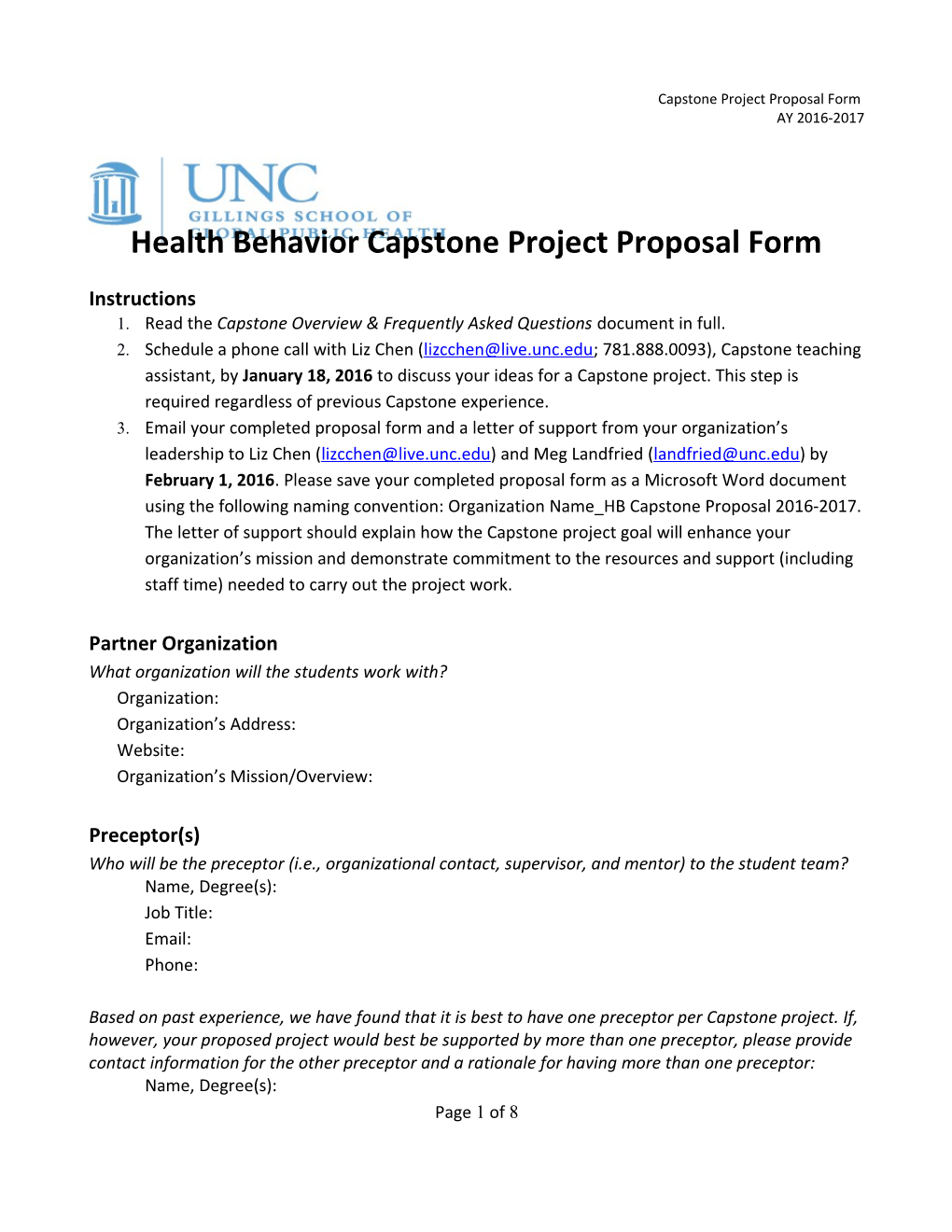 2009-2010 Capstone Proposal Form