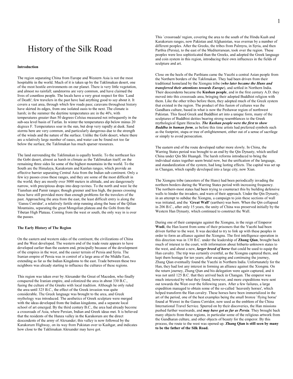 Complete History of the Silk Road