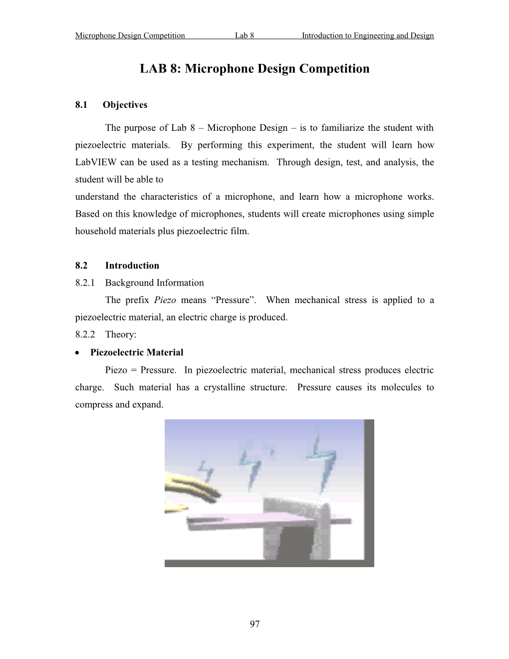 Laboratory 8 Piezoelectric Microphone