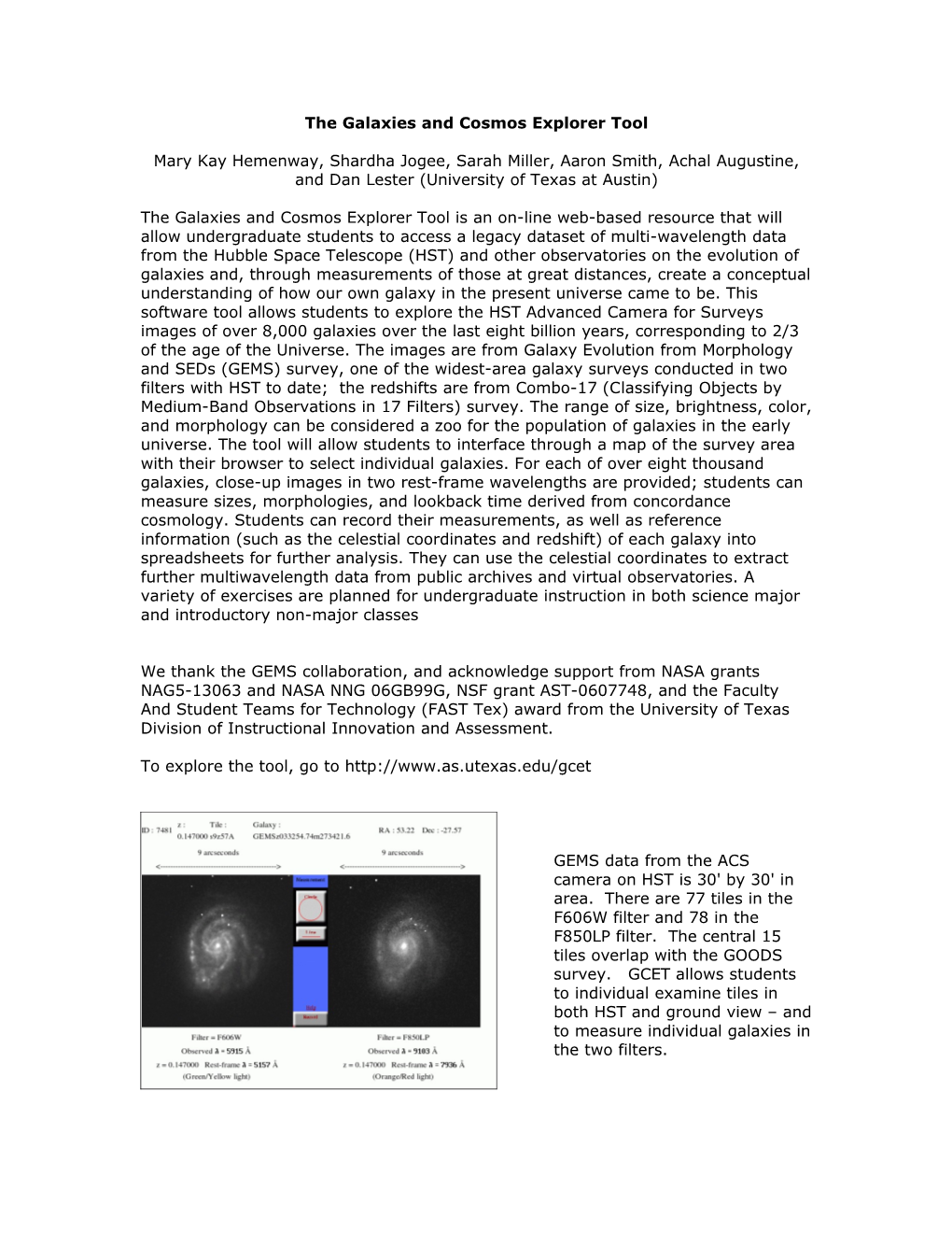 ASP Cosmos in the Classroom