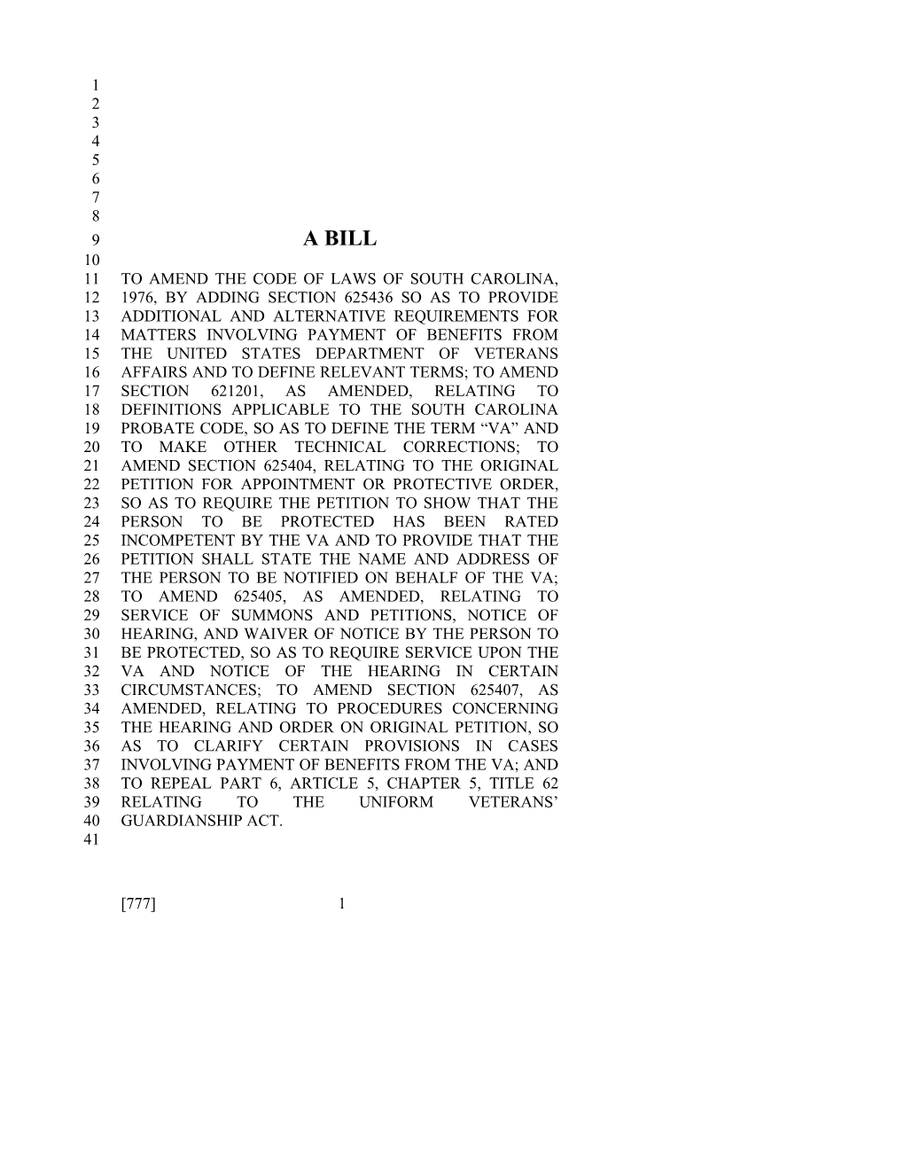 2015-2016 Bill 777 Text of Previous Version (May 14, 2015) - South Carolina Legislature Online