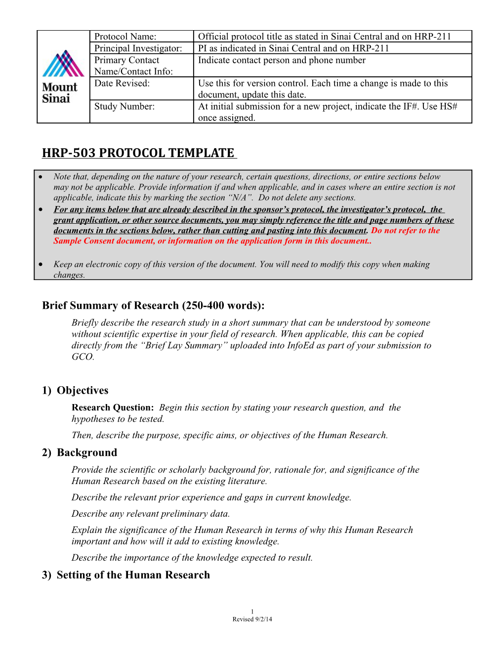 Hrp-503 Protocol Template