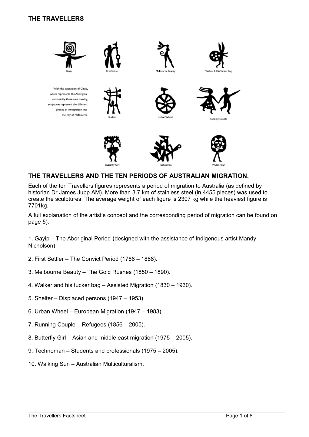 The Travellers - Fact Sheet