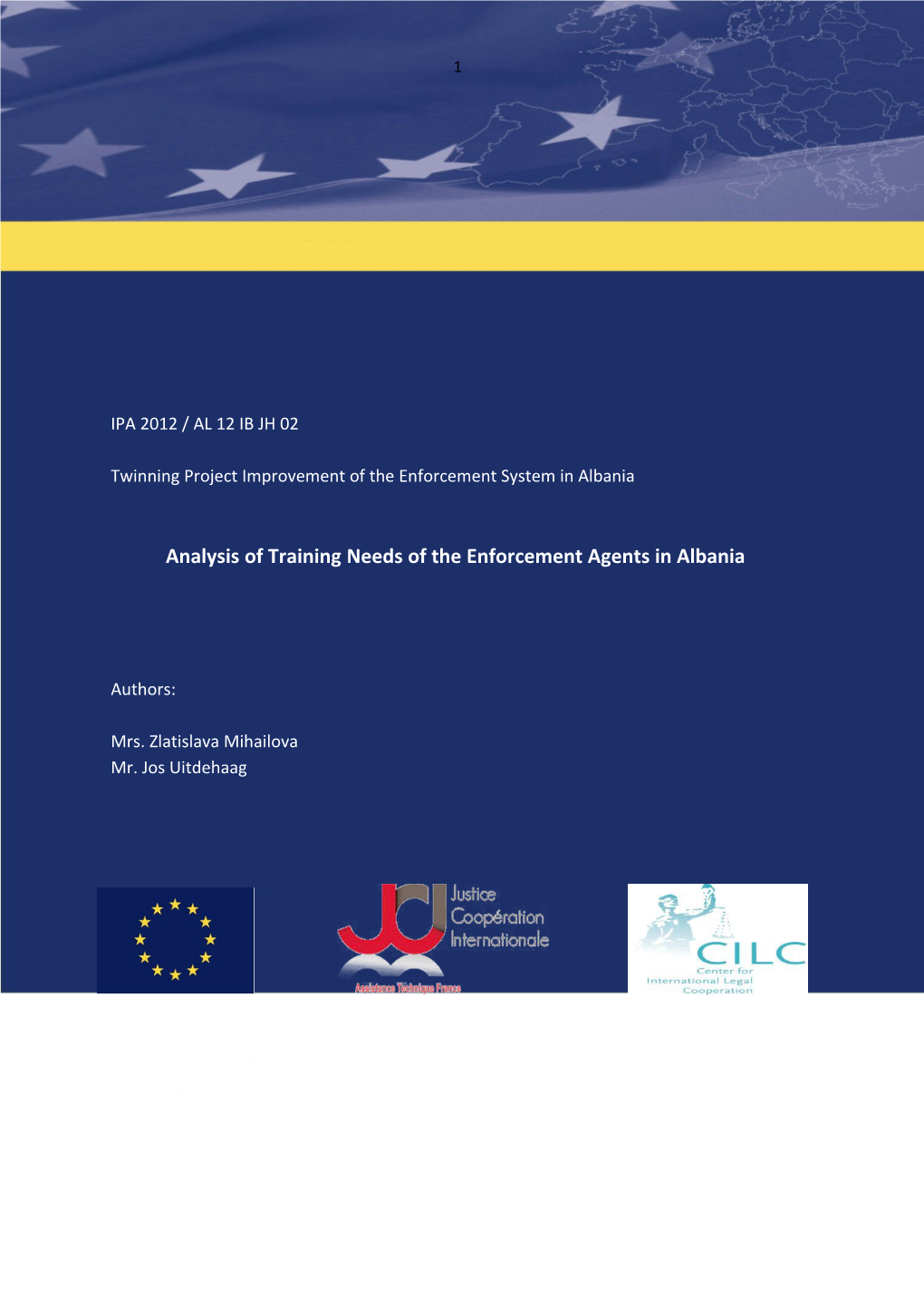 Analysis of Training Needsof the Enforcement Agents in Albania
