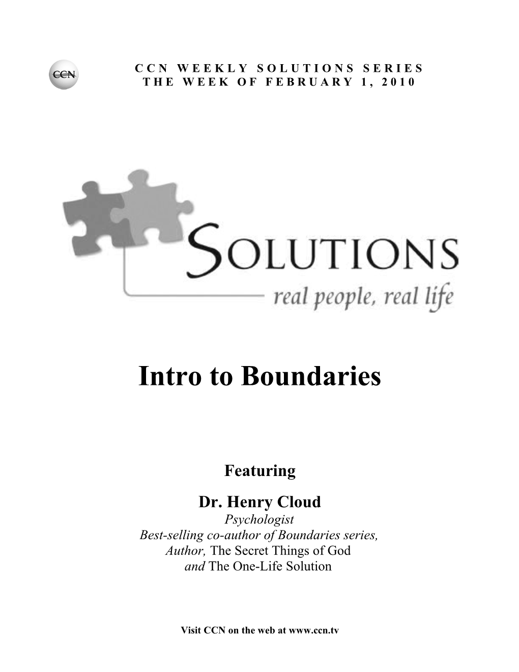 Ccnsolutions: Intro to Boundariespage 1