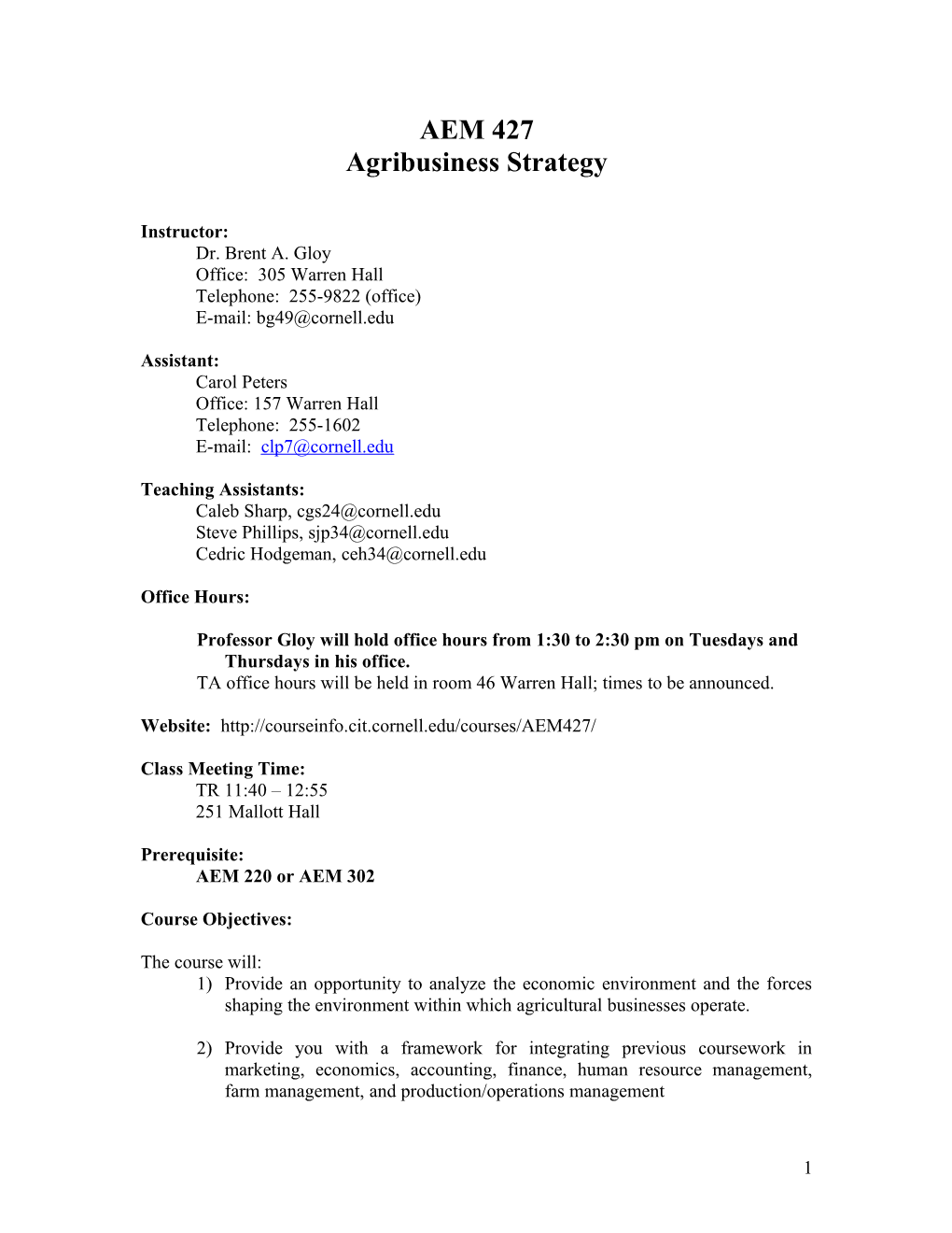 Agribusiness Strategy