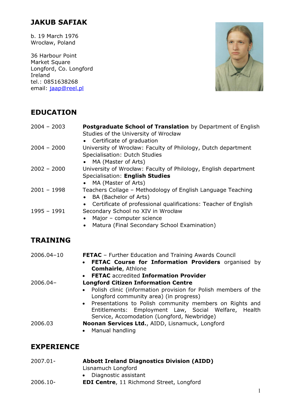 2004 2003 Postgraduate School of Translation by Department of English
