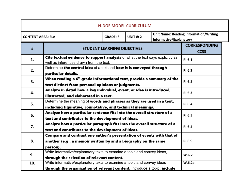 Use Appropriate Transitions to Clarify the Relationships Among Ideas and Concepts