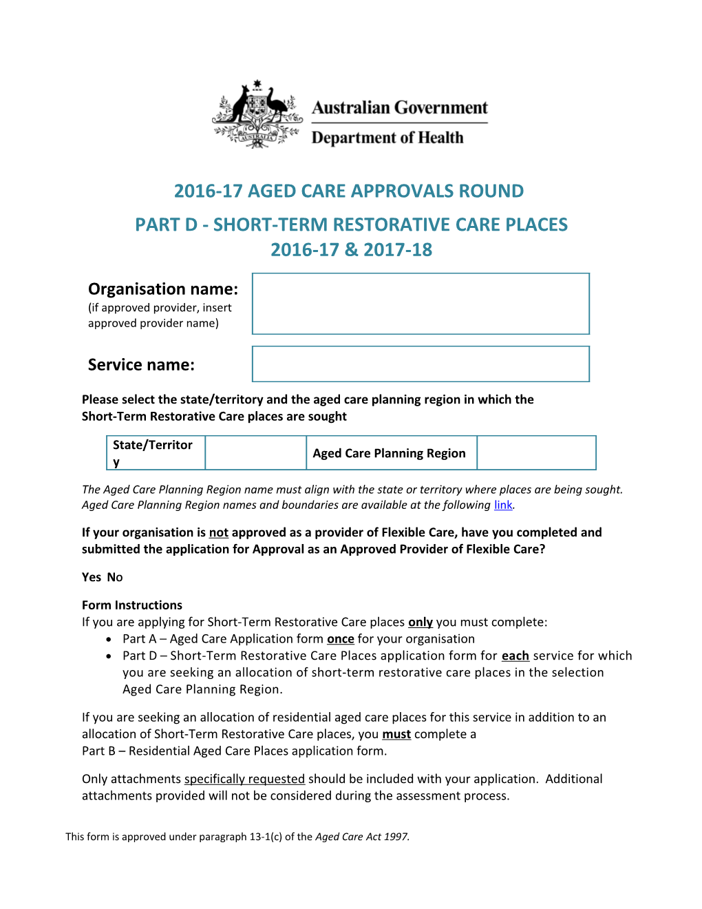2016-17 Aged Care Approvals Round