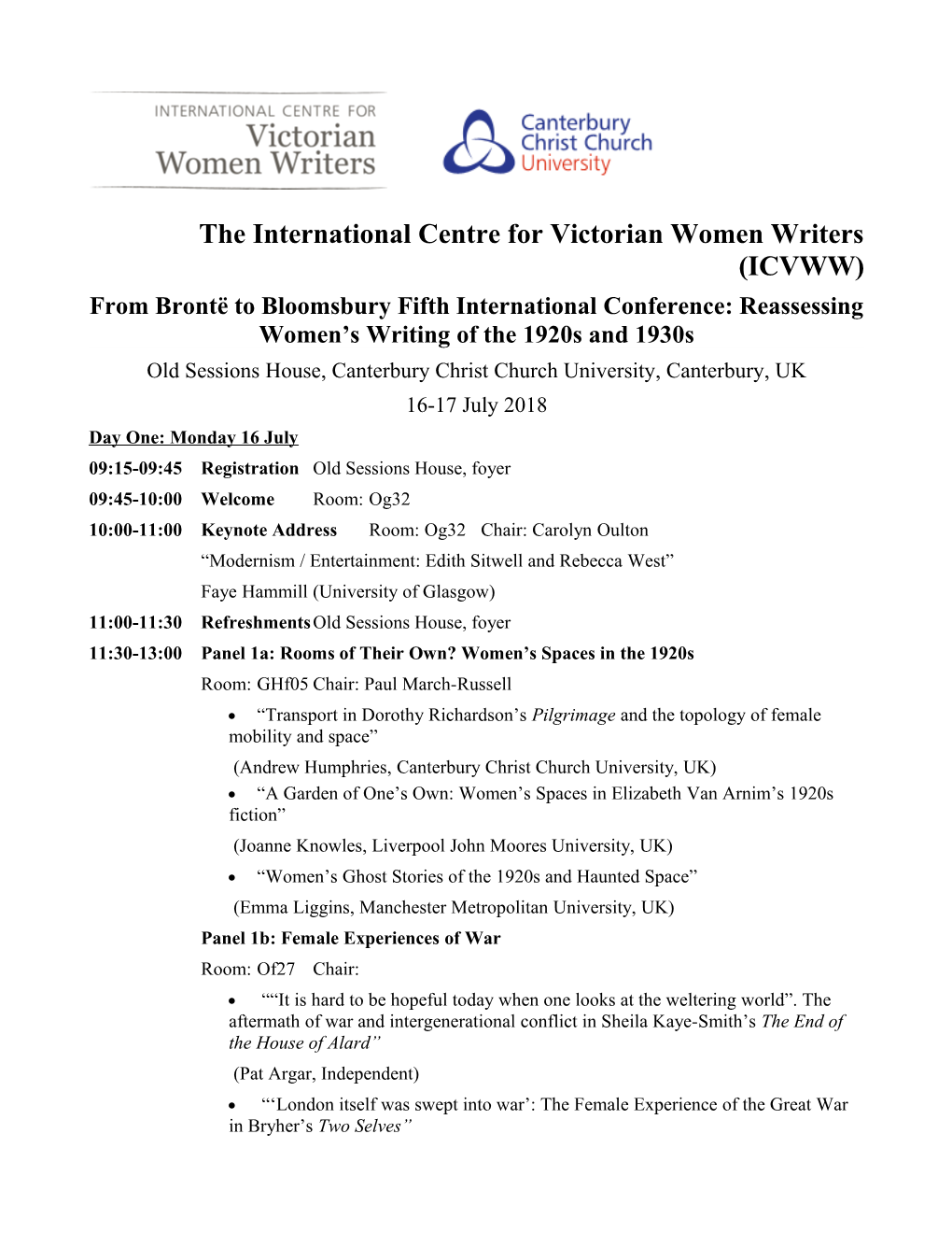 The International Centre for Victorian Women Writers (ICVWW)
