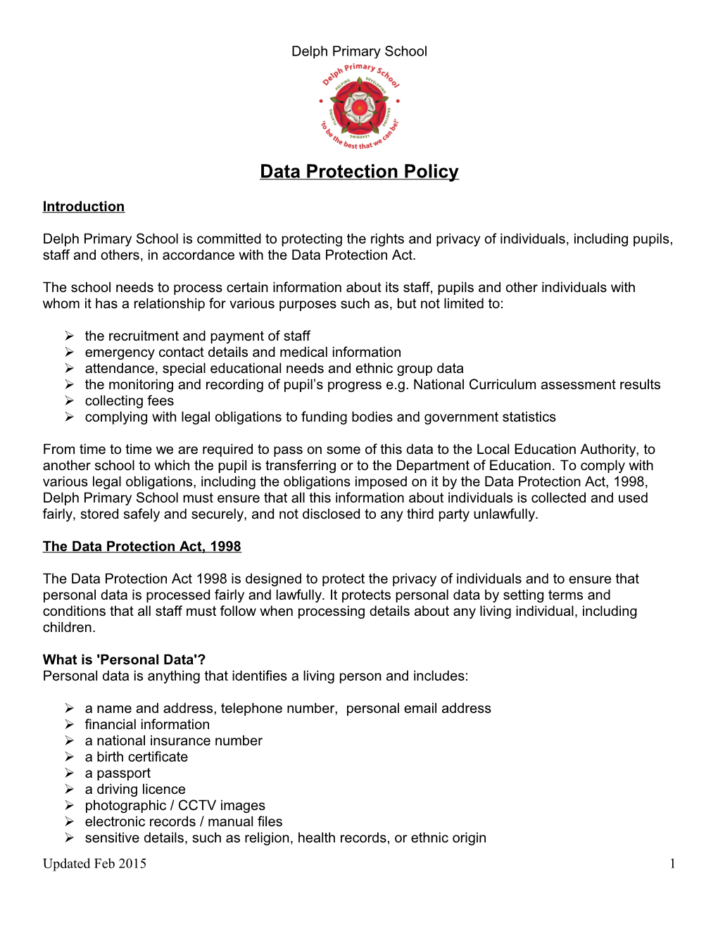 HCC Data Protection Policy