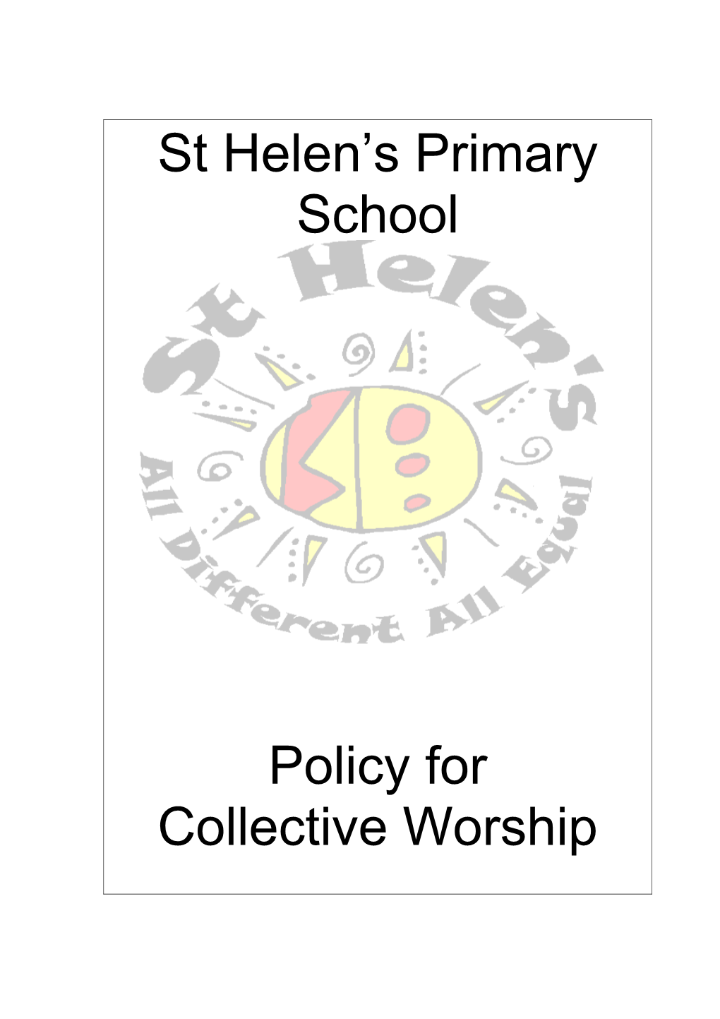 Policy for Collective Worship