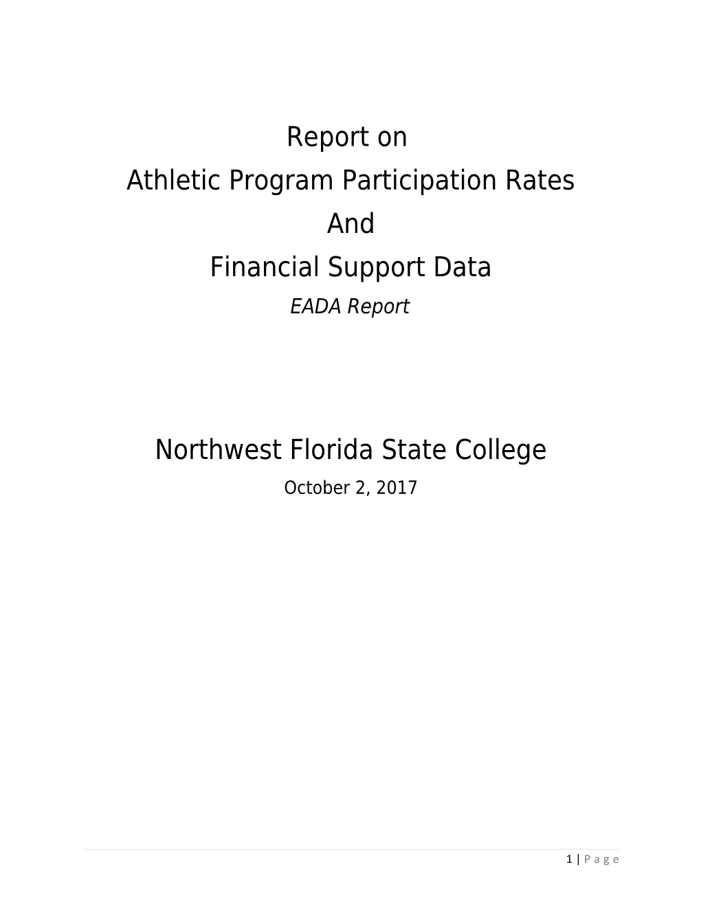 Athletic Program Participation Rates