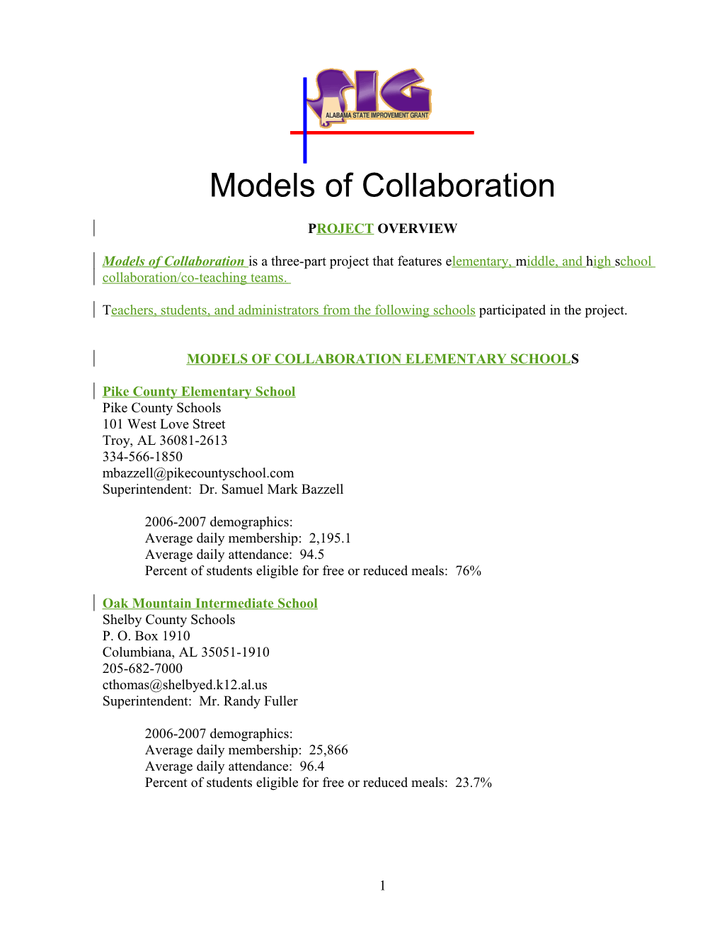 Models of Collaboration DVD Project