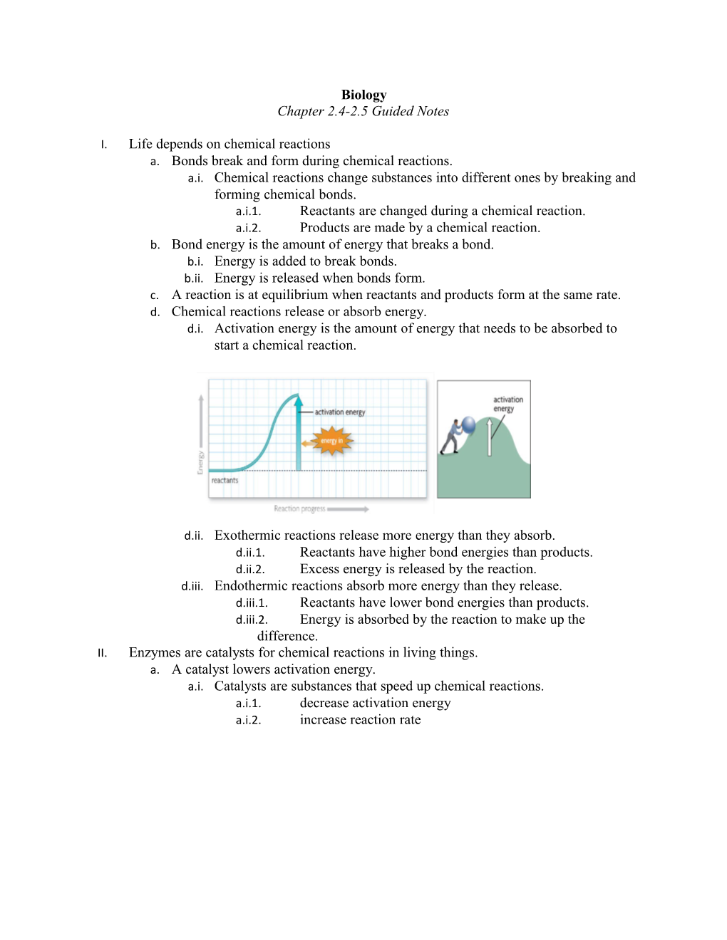 Chapter 2.4-2.5 Guided Notes
