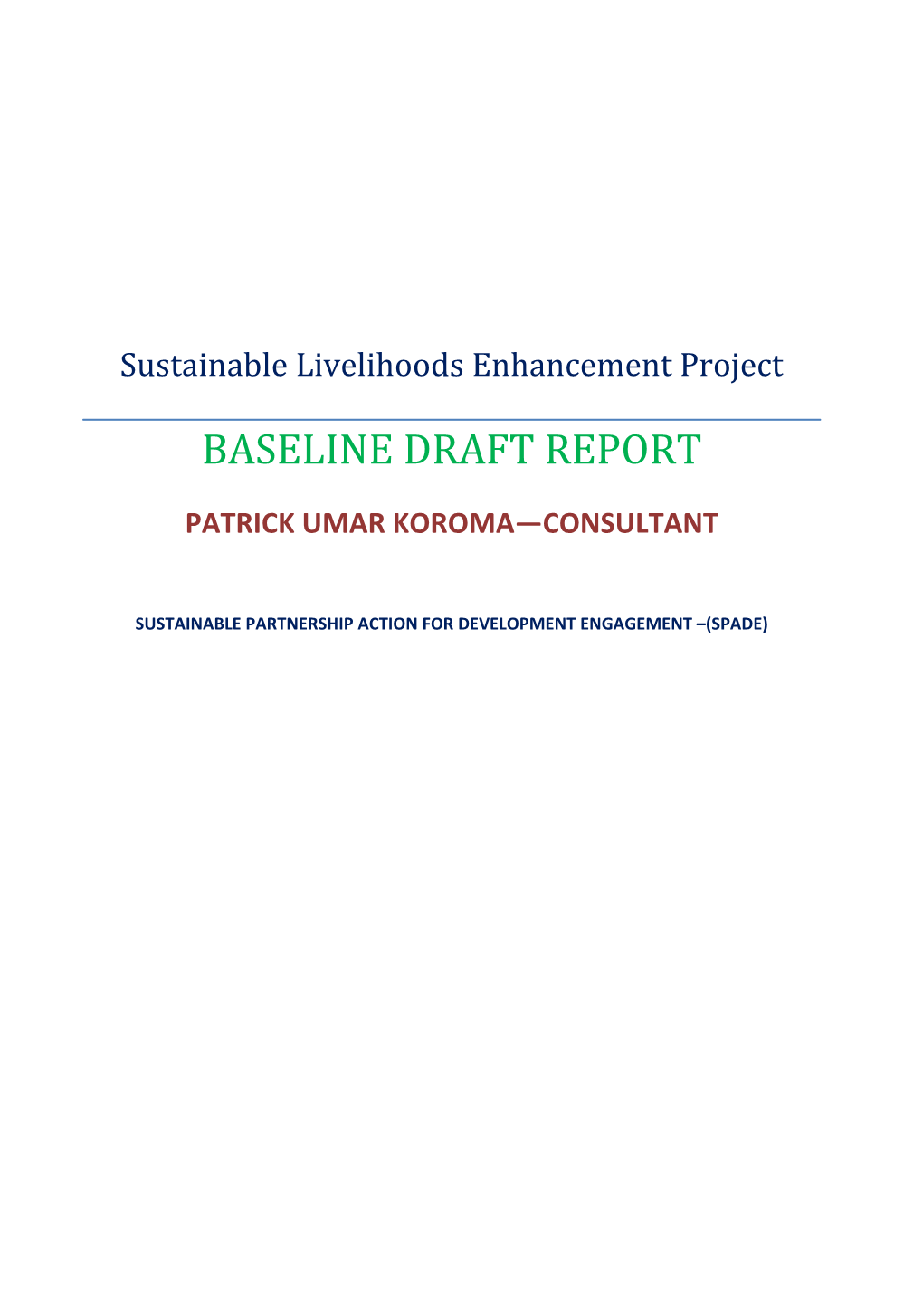 Sustainable Livelihoods Enhancement Project