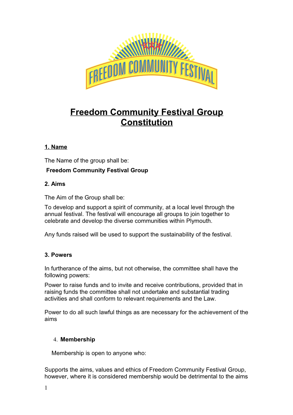 Freedom Community Festival Group