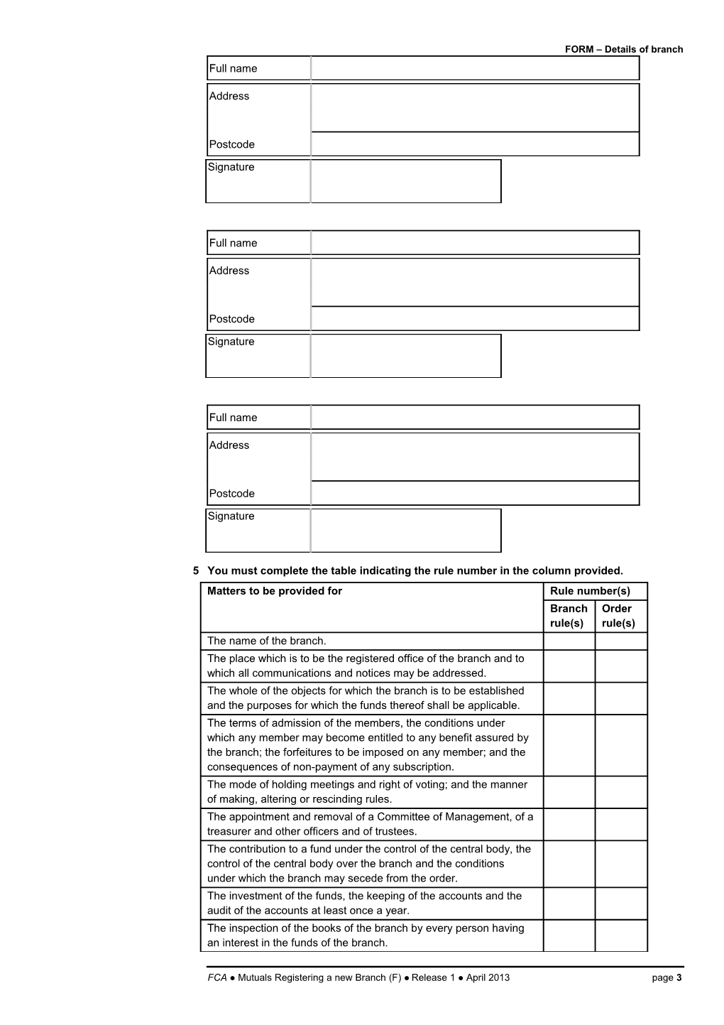 Mutuals Registration Forms