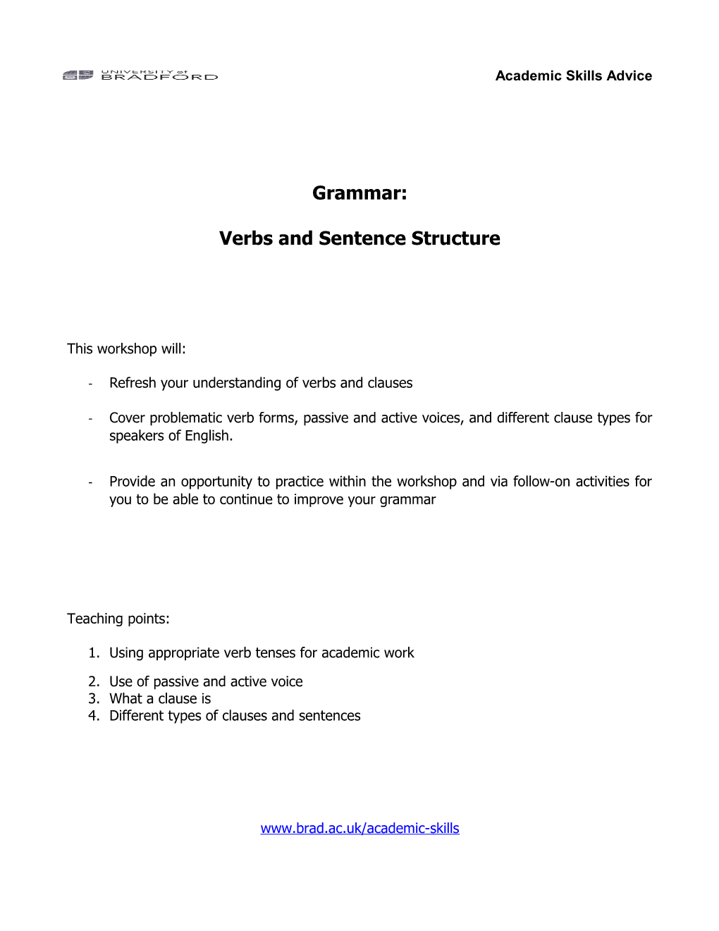 Verbs and Sentence Structure