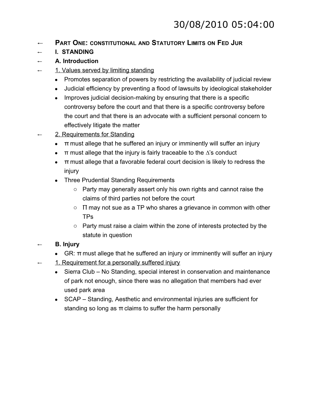 Part One: Constitutional and Statutory Limits on Fed Jur