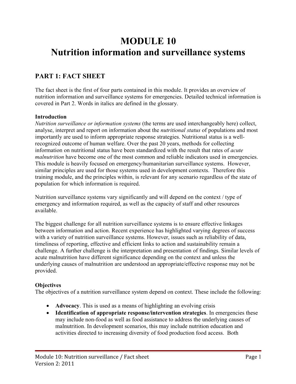 Module 11 Nutrition Surveillance P2
