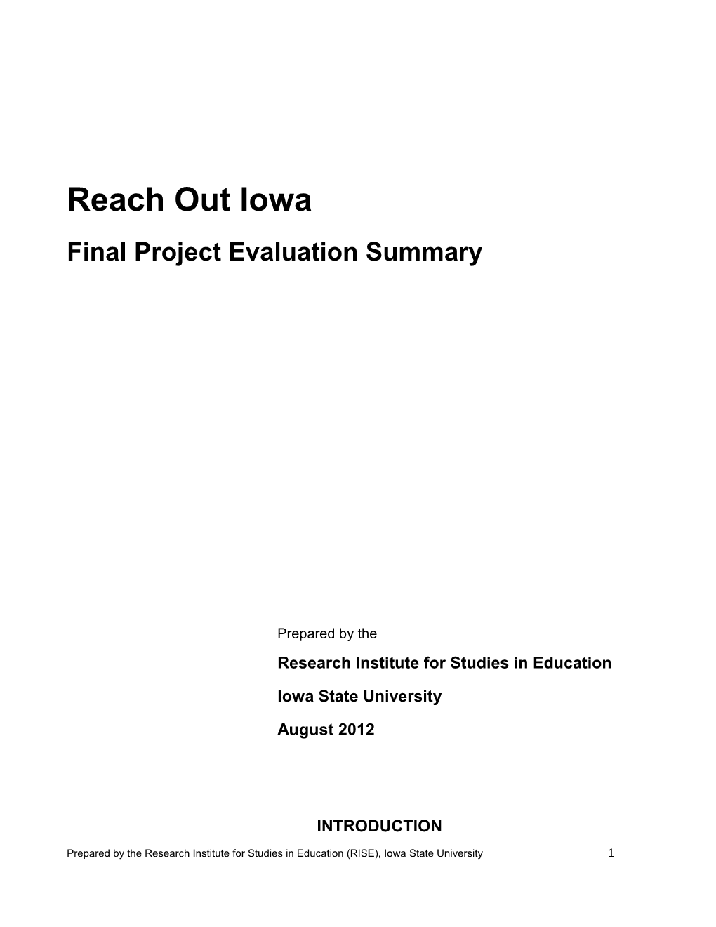 Final Project Evaluation Summary