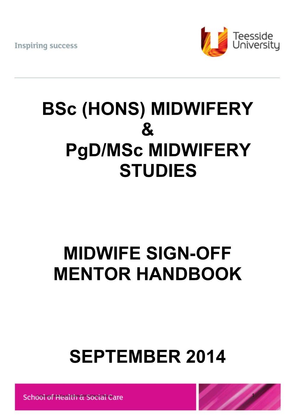 Midwife Sign-Off Mentor Handbook