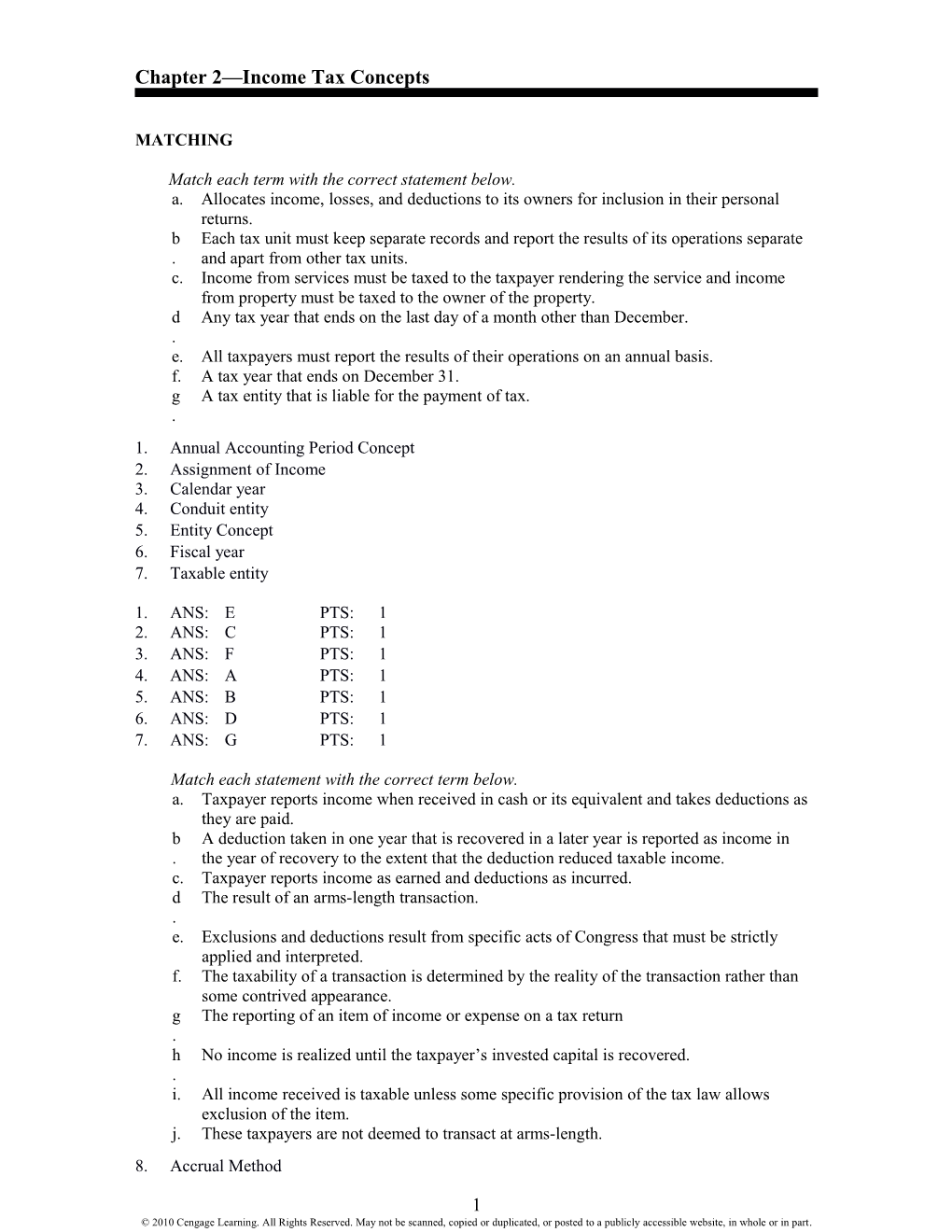 Chapter 2 Income Tax Concepts