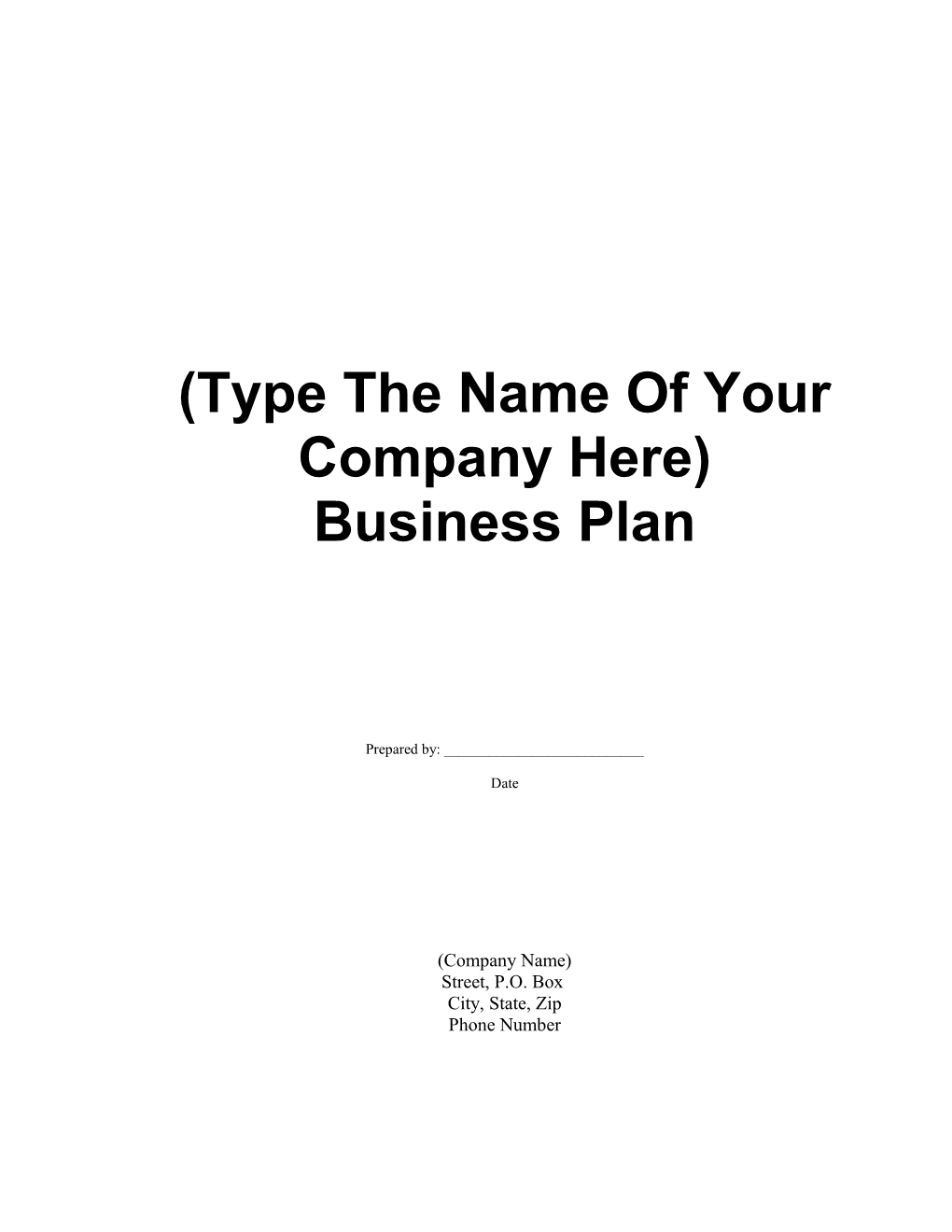 Type the Name of Your Company Here