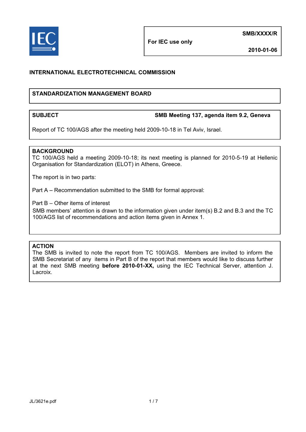 English Template for Management Committees