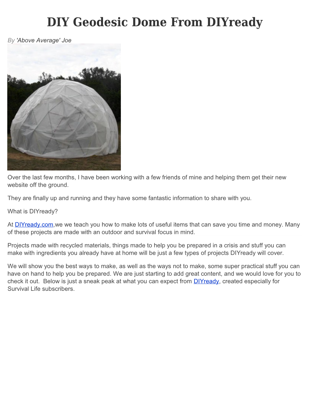 DIY Geodesic Dome Fromdiyready